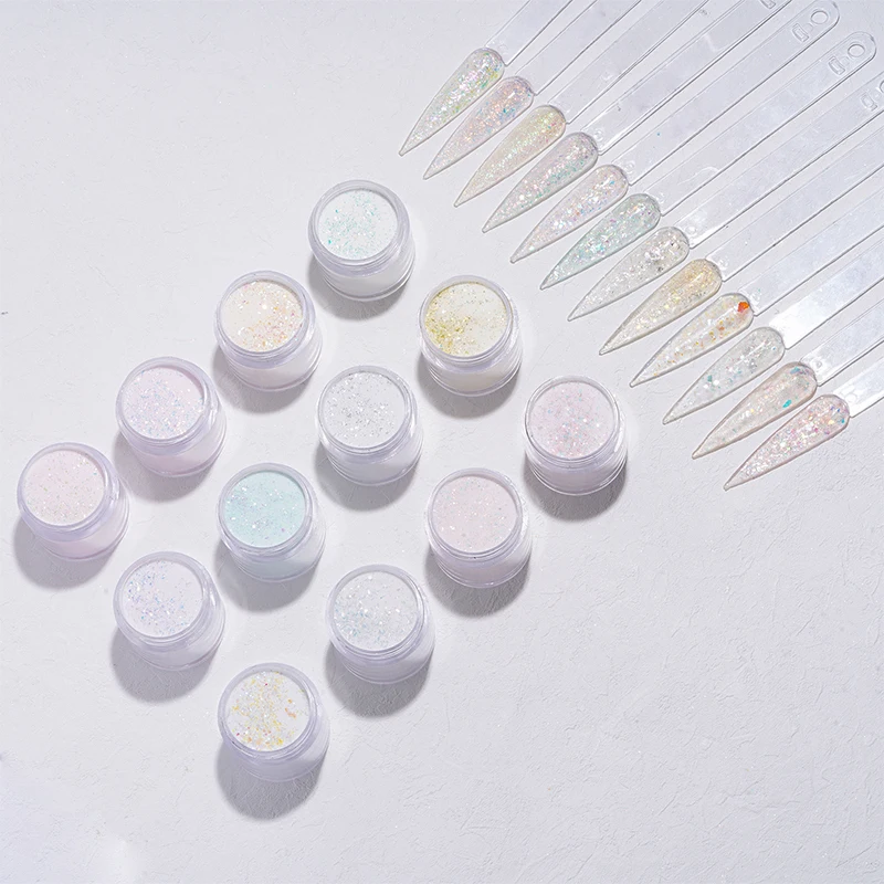 HNDO 2024 bright Hot selling High quality acrylic DIPPING powder  3 in 1 pigment beauty glitter powder prolong nails decoration