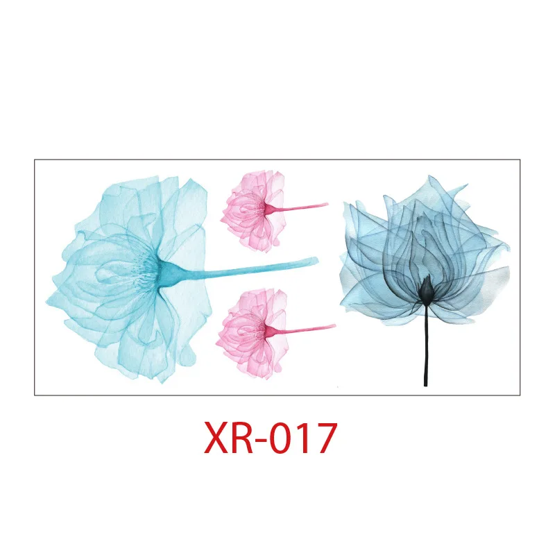 Новейшие временные X-RAY наклейки для тату с цветами женской руки ключицы боди-арт сексуальный водонепроницаемый Набор стикеров переноса воды