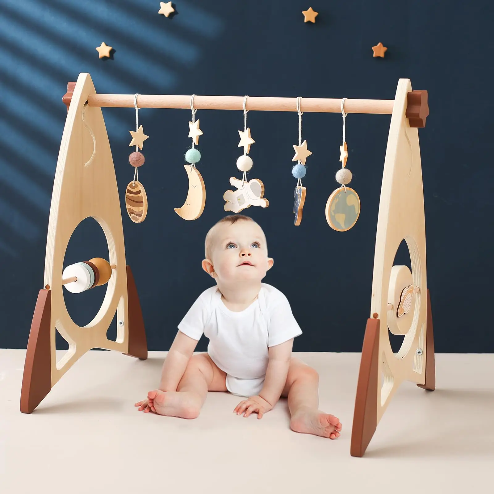 Premium Quality Wooden Baby Play Gym Kids Toy Eco-friendly product suitable and safe for all skin and age