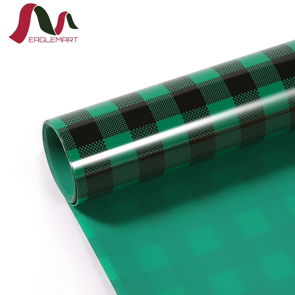 Wholesale New Products Cheap Pu Shirts Christmas Tree Pattern Printing Heat Transfer Vinyl Black Green HTV