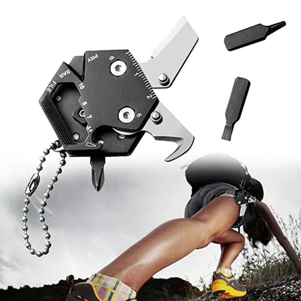 hot sales Multi-tool Coin Knife/Hunting Folding Knife Hexagon Keychain ButterflyKnife/Pocket Mini Gear Outdoor Survival Knives