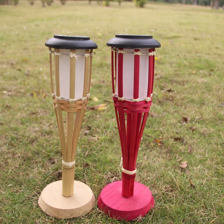 Bamboo Garden Lighting Solar LED Garden Torch