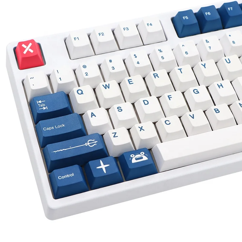 GMK RAMA Shrimp Keycap  Pbt Cherry Profile For DZ60/GK61/64/75/108 Corsair STRAFE K65 K70 G710 7U Space