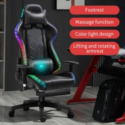 2020 Cheap Massage Gamer Chairs Cadeira RGB LED Chaise Gaming PC Silla Gamer Kuris DDP Gaming Chairs With Footrest