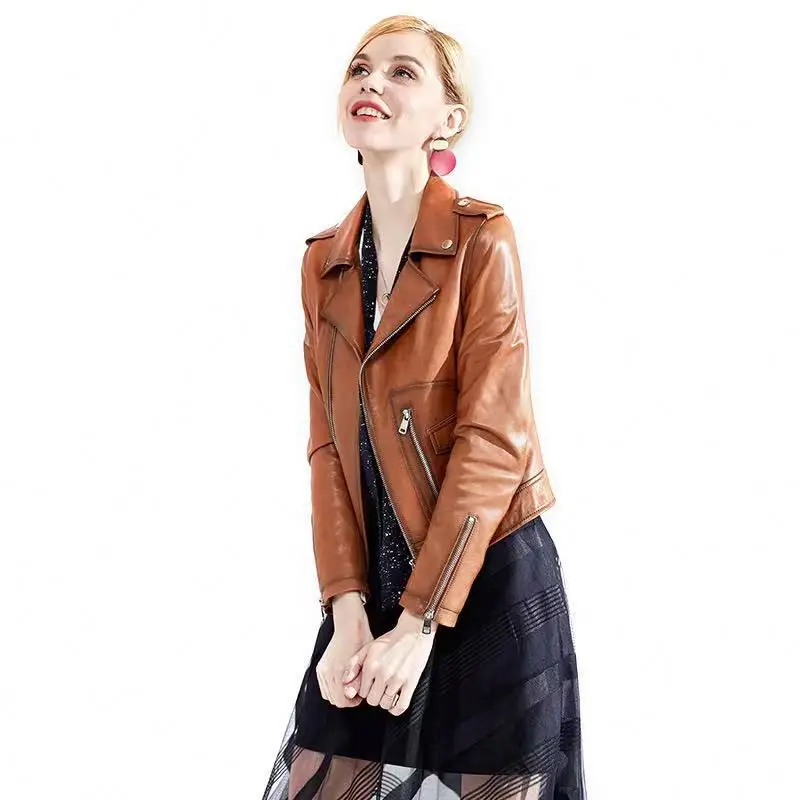 Customize Imported from Turkey  real leather coat sheepskin woman jacket cloth factory welcomed garment factory