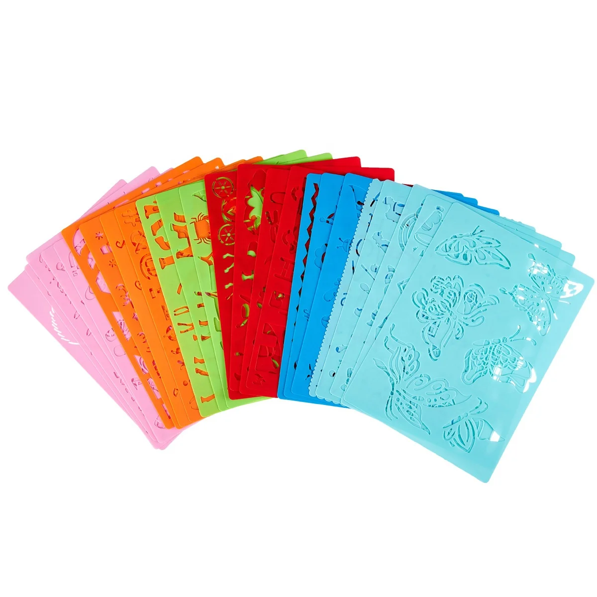 Stencil Drawing Kit for Kids  24 Pcs Plastic Drawing Stencils Great Birthday Gift for Boy Girl