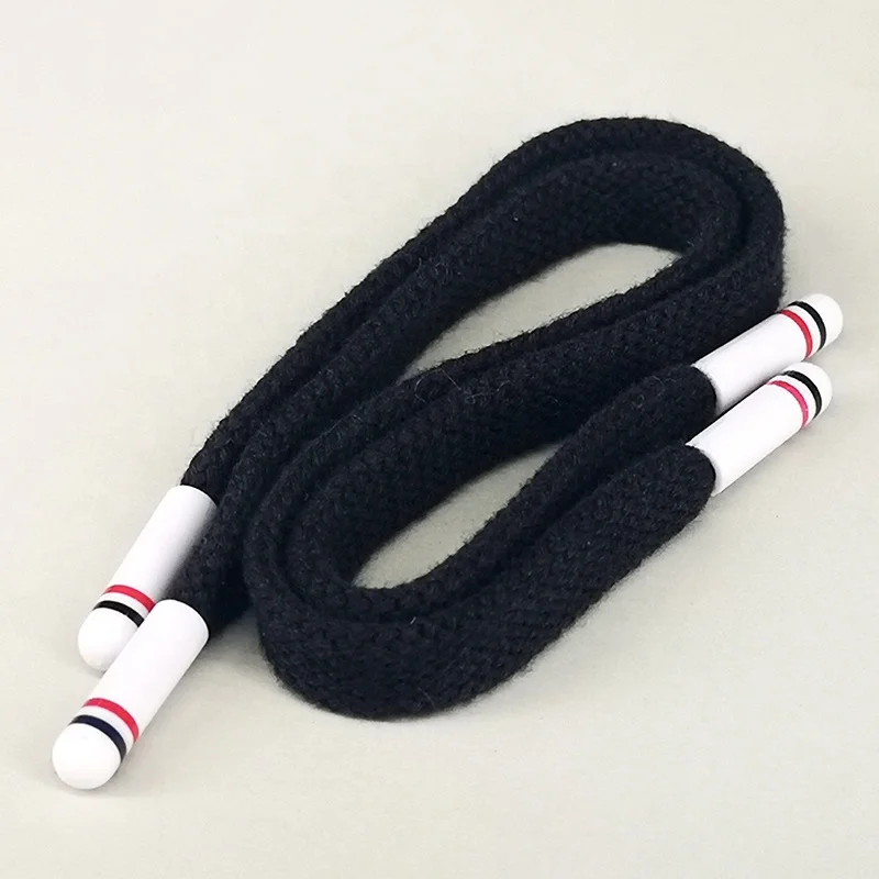 Нейлоновый шнур оплетка высокого качества цветная Толстовка плоский полиэстер шнурок с круглым силиконовым концом