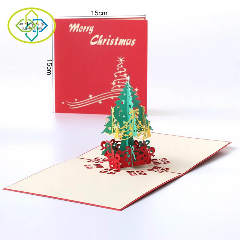 Factory Wholesale Christmas Greeting Card Christmas Gift Cards