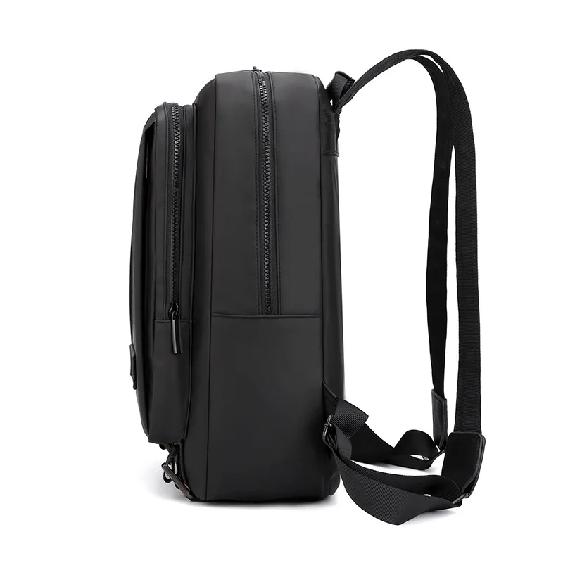 Nylon waterproof blue business travel bag with USB charger durable computer laptop backpack