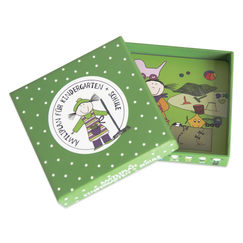 Professional Manufacturer Custom Printing Round Corner Art Paper Emotions Flashcards With Lid & Bottom Box