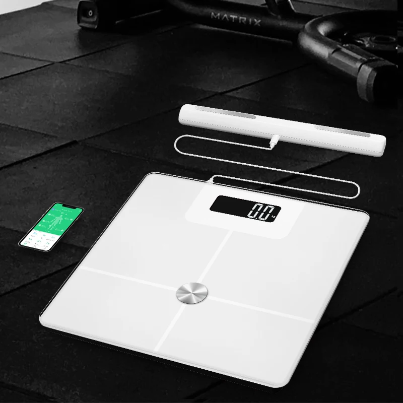 8 Electrodes Muscle Analysis Smart Body Fat Composition Personal Digital Weight Bathroom Scale With 8 Electrodes fat analyzer