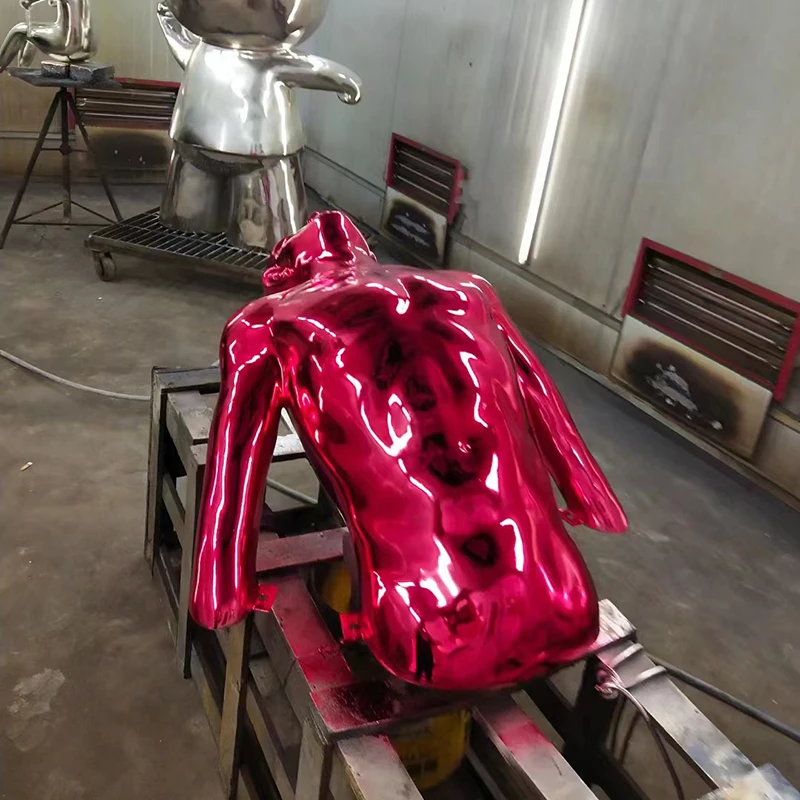 fiberglass sculpture customized electroplated ice cream outdoor decoration desserts pudding model props
