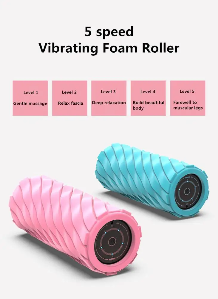 Sports recovery massager 5 speed Vibrating Foam Roller