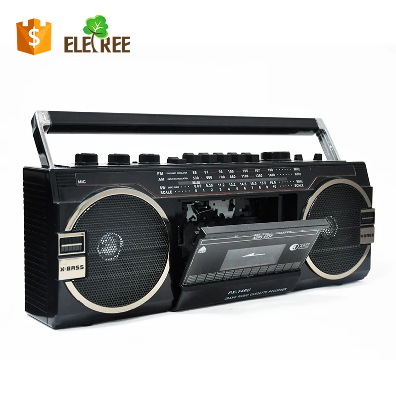 Винтажный Ретро-проигрыватель в стиле 80-х годов кассета магнитола Bt Usb Tf карта медиа Am Fm радио