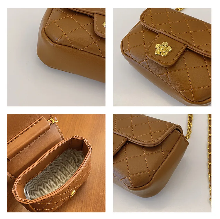 2024 New Wholesale Fashion Baby Cute Cion Mini Pu Kids Handbags Mini Purple Purse Little Girls Purse For Kids