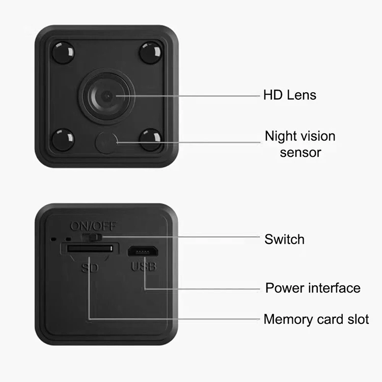 Умная камера X6 для дома и улицы спорта HD WIFI 1080P инфракрасное ночное видение широкоугольный пульт дистанционного