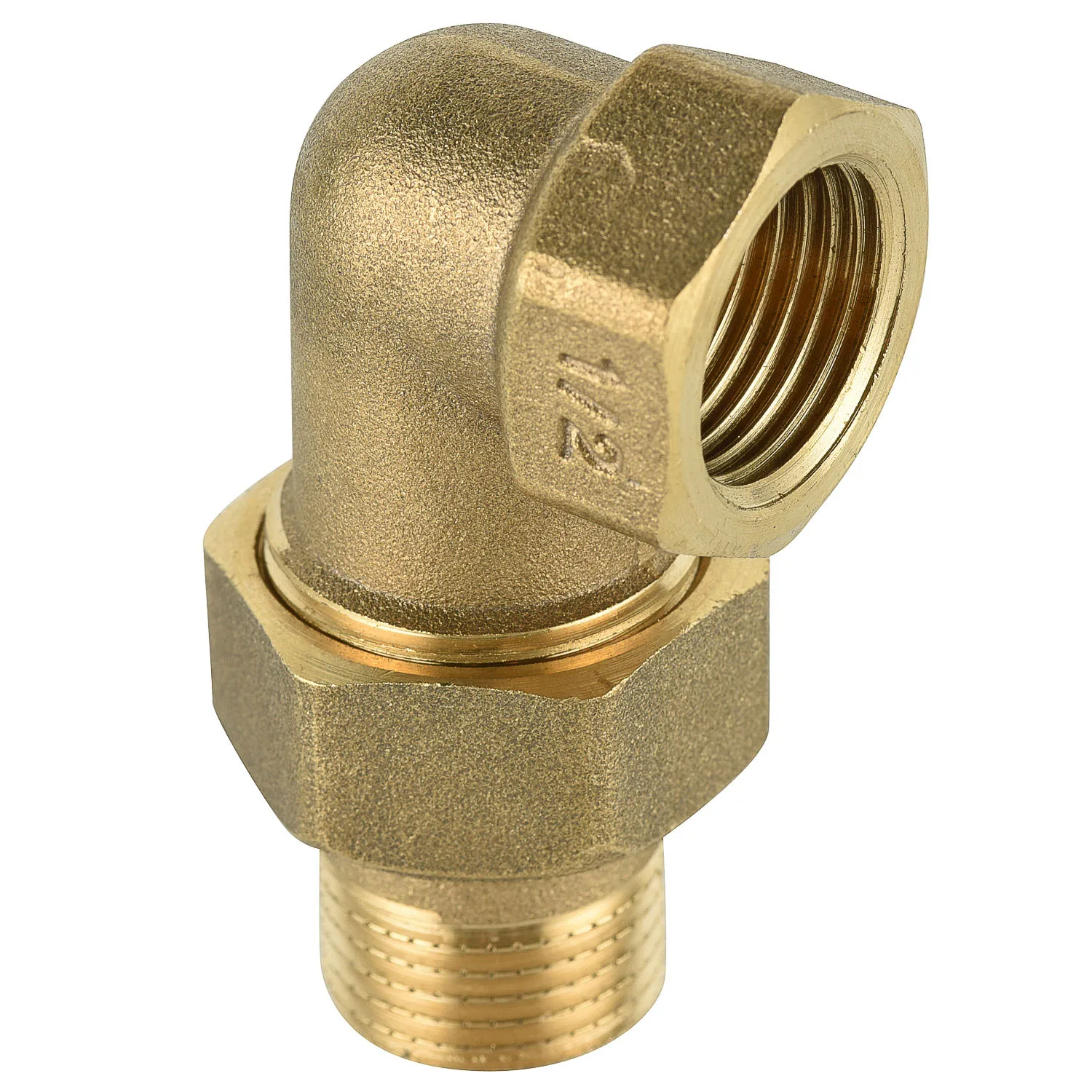 Hot Sell brass thread fittings male elbow union with oring angle fitting for pex sanitary