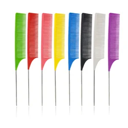 Rat Tail Comb Sharp Metal Back-Combing Rat-Tail Personalised With Spatula Persion Combrattailprofessionalsalon End