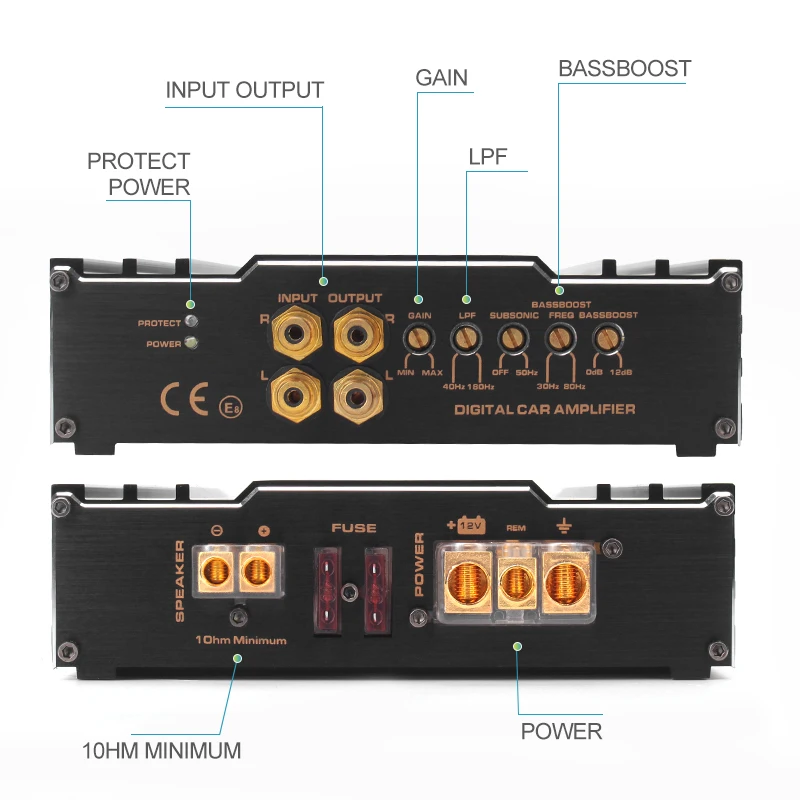 korean High Power car amplifier Monoblock Class D Competition Subwoofer Car Audio Amplifier