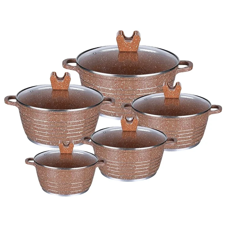 Cooklover Pots And Pans Casseroles Set 10pcs Aluminum Cookware-set Nonstick Cookware Sets With Accessory