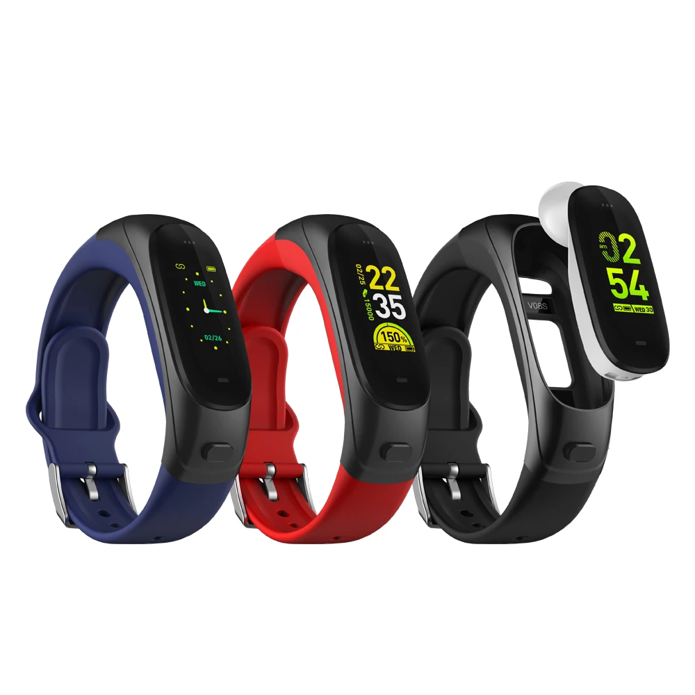 FITUP 2 in 1 ear bracelet nRF52832 Color screen smart band and headphones ear bracelet