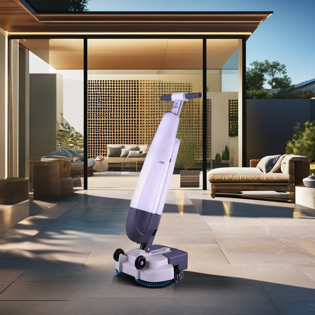 SQ7 Electric Walk-Behind Floor Scrubber for Home Backyard Courtyard Family Use for Restaurants Hotels Printing Shops