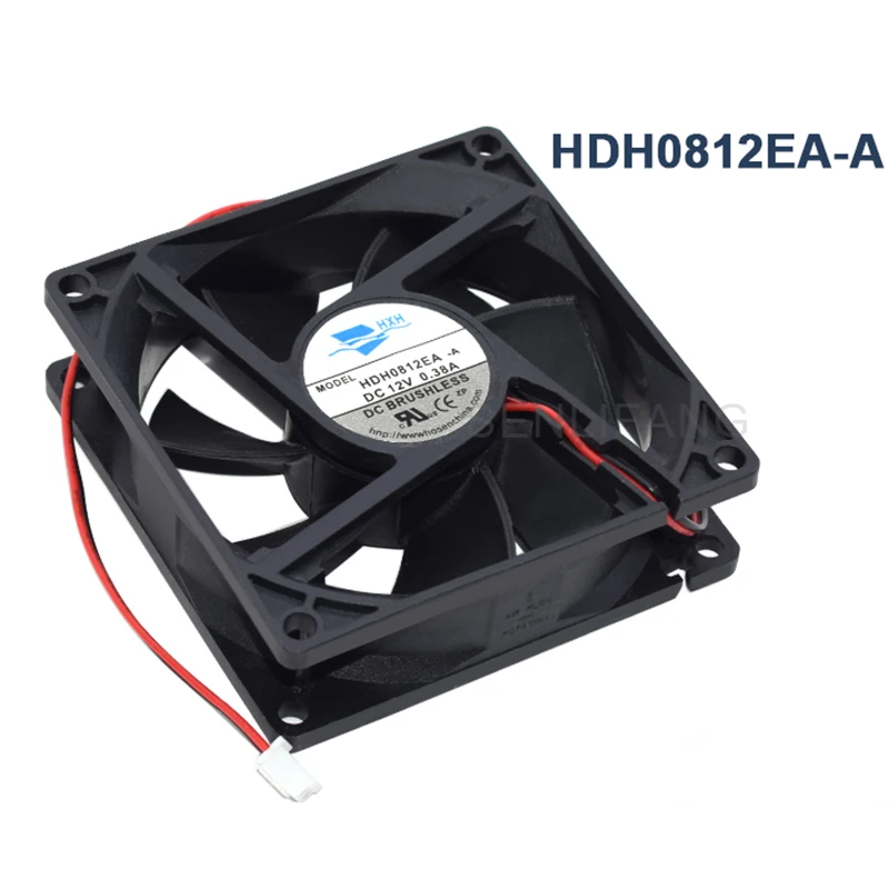 HDH0812EA-охлаждающую 8025 DC12V 0.38A квадратный вентилятор 80*80*25 мм две линии кулер хорошо полностью