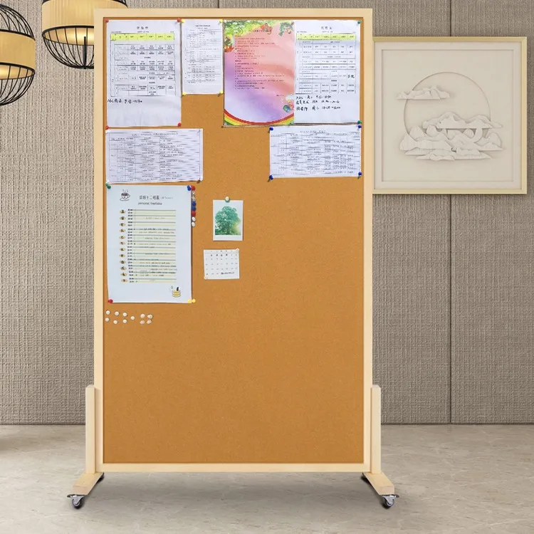 Brandland Factory Direct Sales Of Double-sided Cork Screen Removable Announcement Background Board Message Display Cork Board