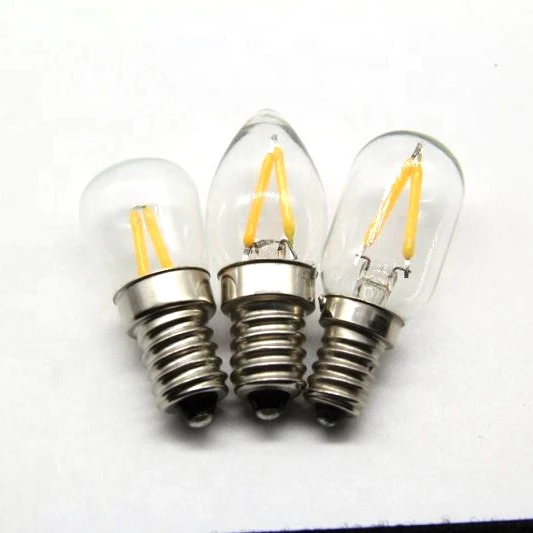 T22 E12 2W E14 High Luminous clear mini LED filament lighting bulb lamp