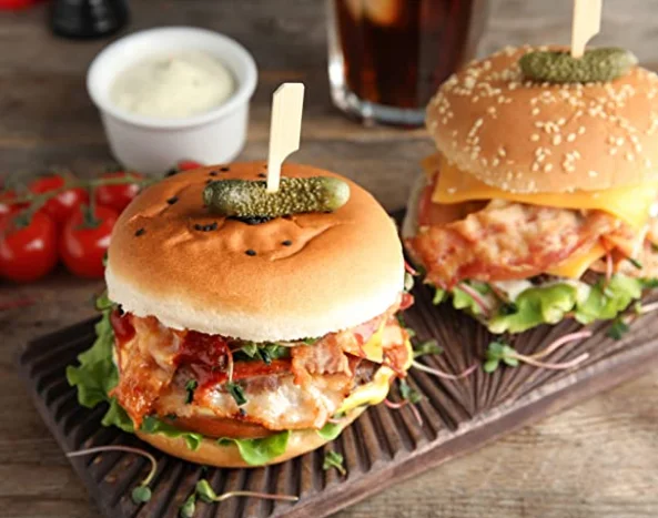 ONE BAMBOO 4.7  Bamboo Skewers Paddle Picks Cocktail Picks for Drinks Food Picks BBQ