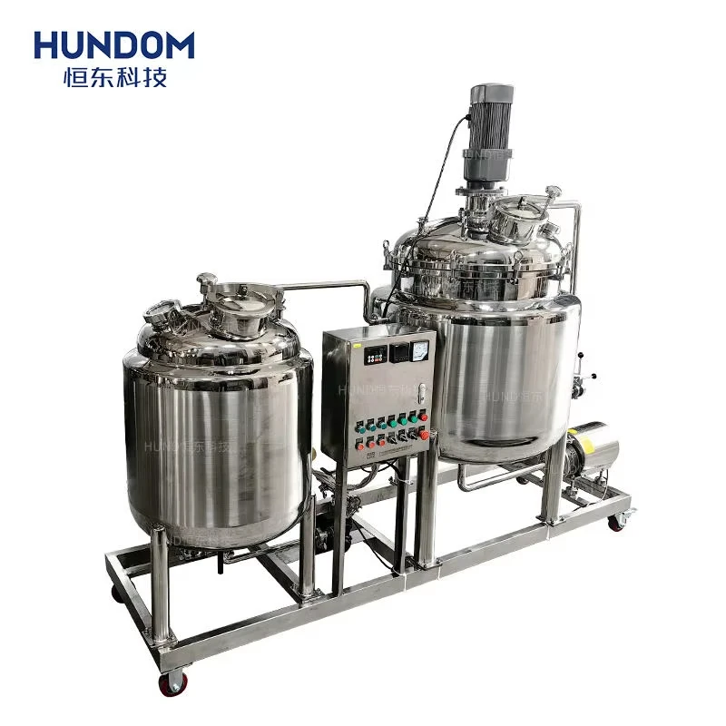 500L Customized Constant Temperature Heating Hot Water External Circulation Stainless Steel Mixing Tank With Pump