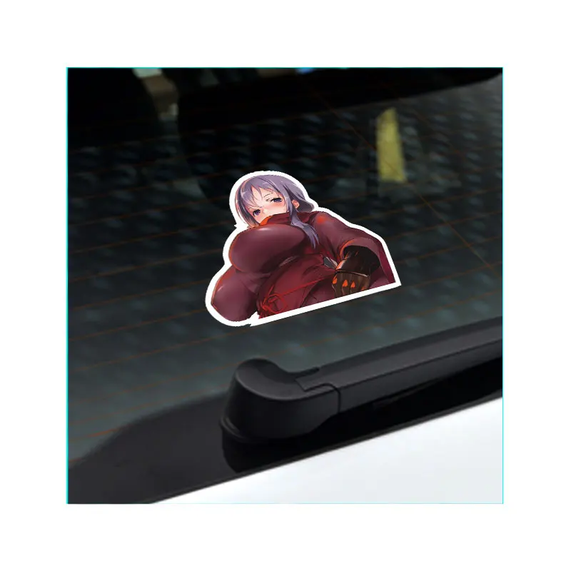 Sexy Cute Shy Big-Breasted Girl Reflective Waterproof Car Stickers for Motorcycle Trunk Toilet Lid Refrigerator Affixing