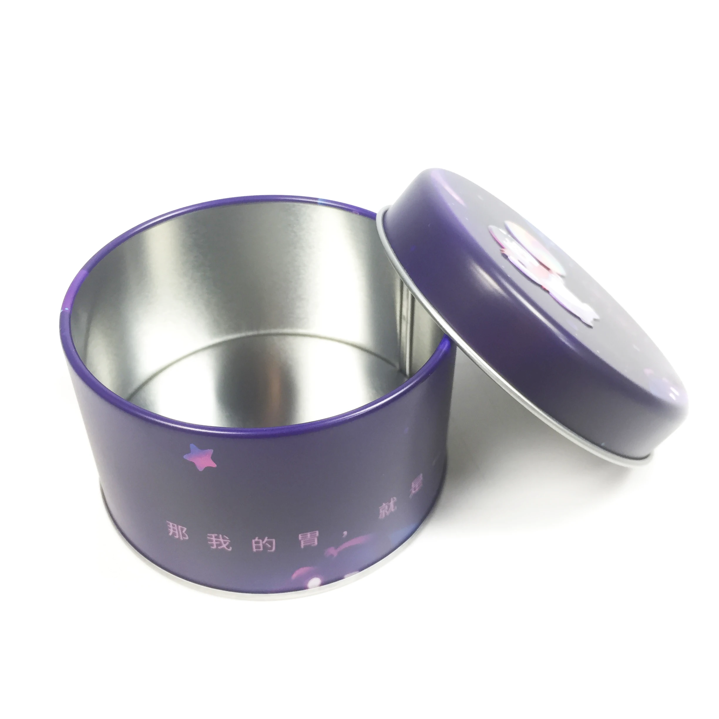 Подгонянная круглая форма красочная мини жестяная коробка для печенья шоколада конфеты торт Железный контейнер пакет