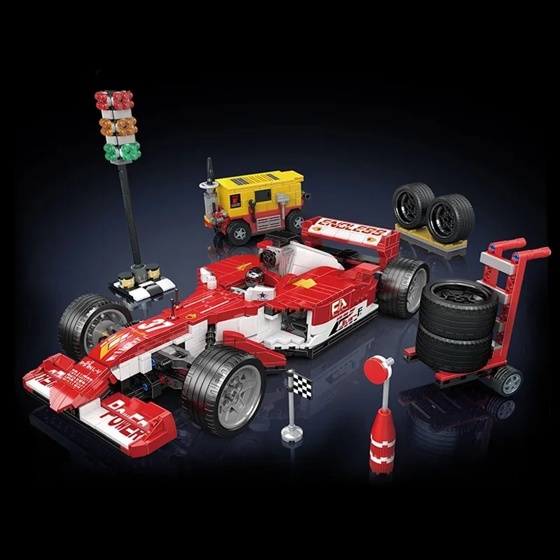 Mould King 10035 DIY Red F1 Sport Car Model Cars Building Blocks Model Car Building Blocks Sets Toy Build Blocks For Boys