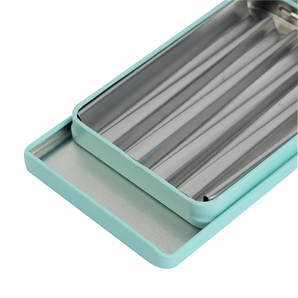 Oem Custom Printed Rectangle Child Resistant Food Tin Slide Box Mini Mint Empty Food Sliding Tin