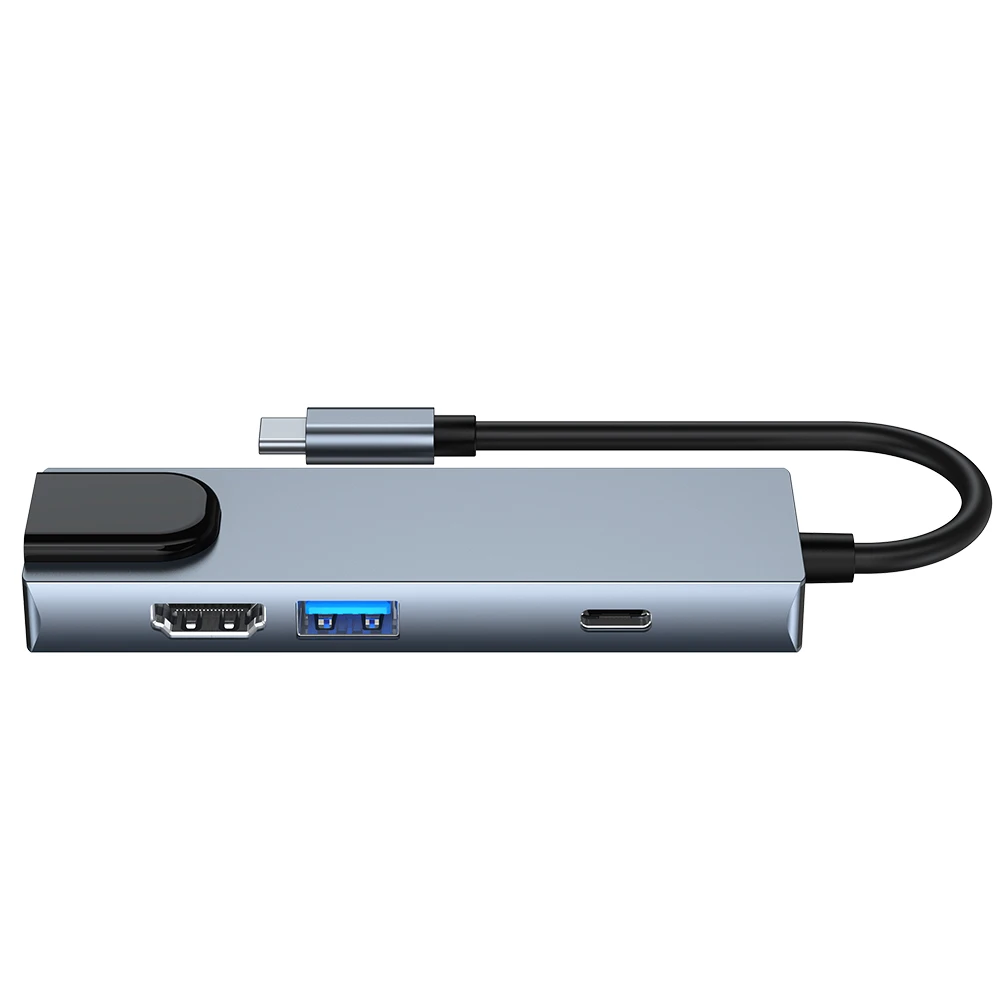 6 in 1 type c to rj45 multi dock station usb 3.0 splitter several ports charging hub