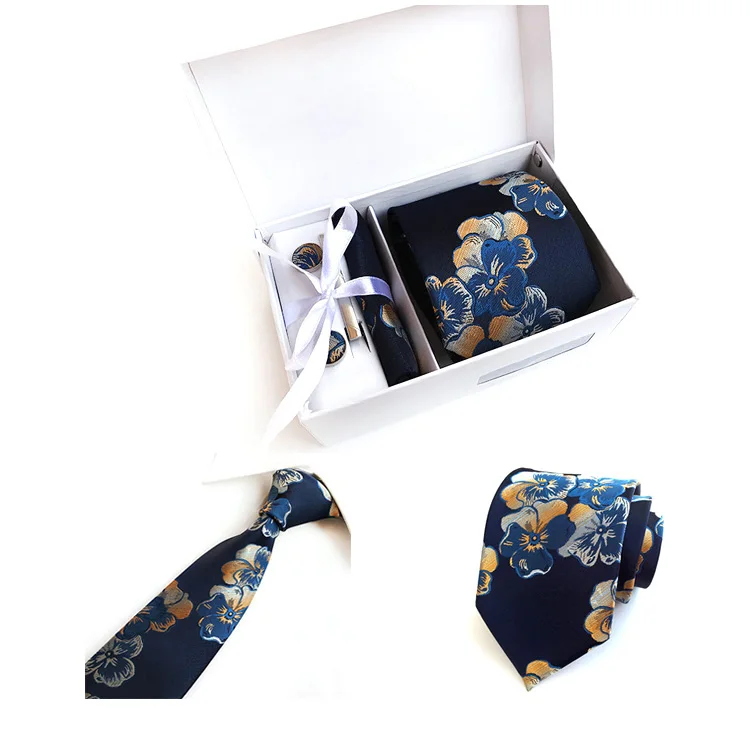 Оптовая продажа, тканый Шелковый галстук, набор мужских галстуков с цветами