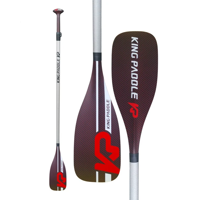 Kingpaddle Adjustable Texalium Carbon Fiber Paddle Board Paddle For Inflatable SUP Paddle board