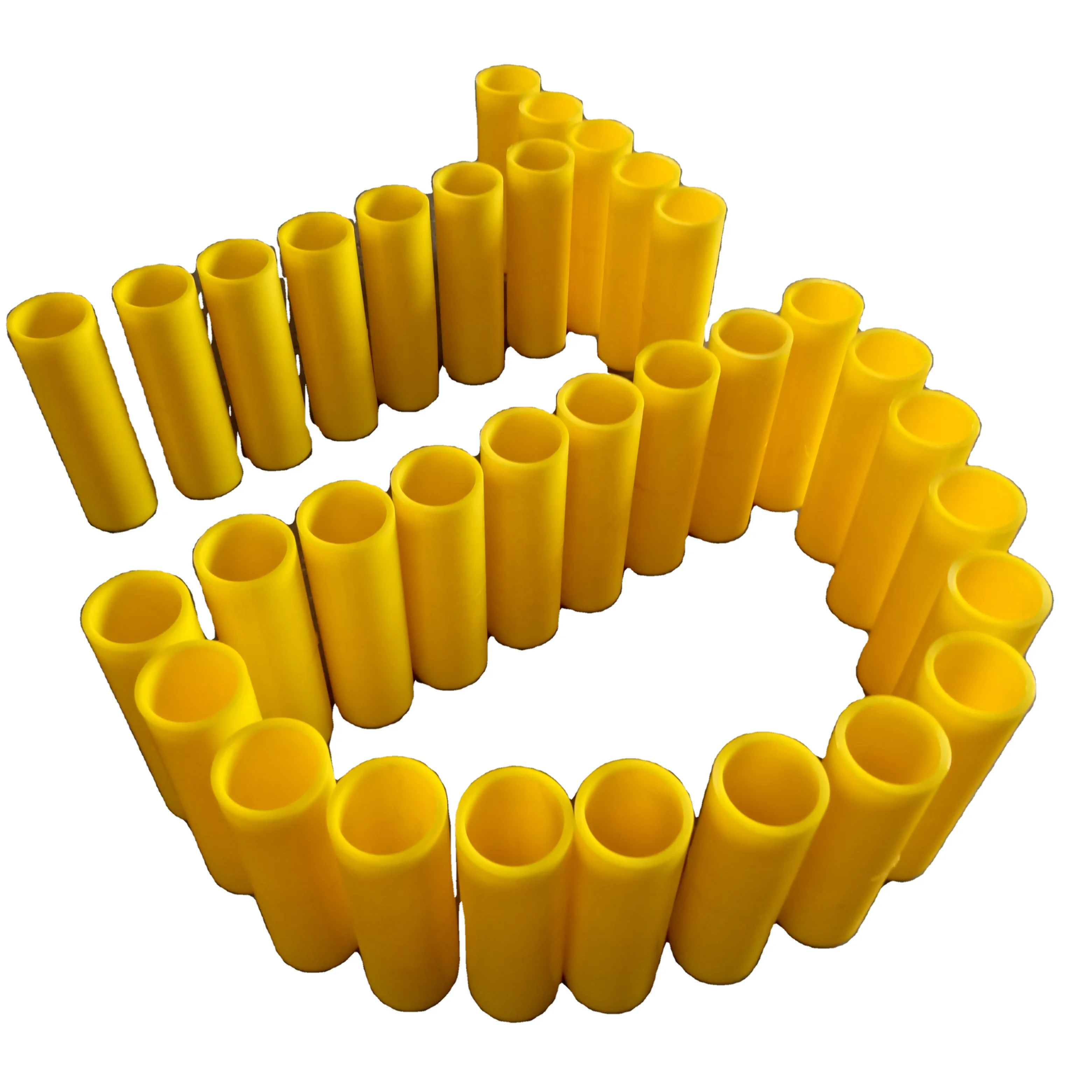 polyurethane moulded wearing yellow pu hollow bushing