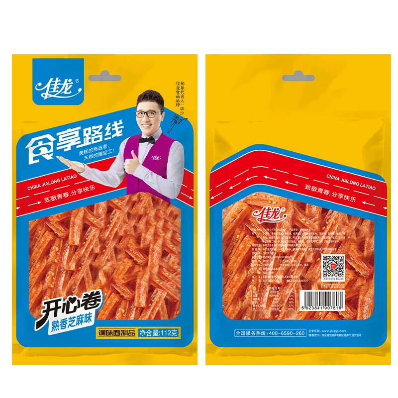 112g Jialong chinese food healthy snacks vegan meat Authentic chinese snack with Sweet sesam Flavor for travel