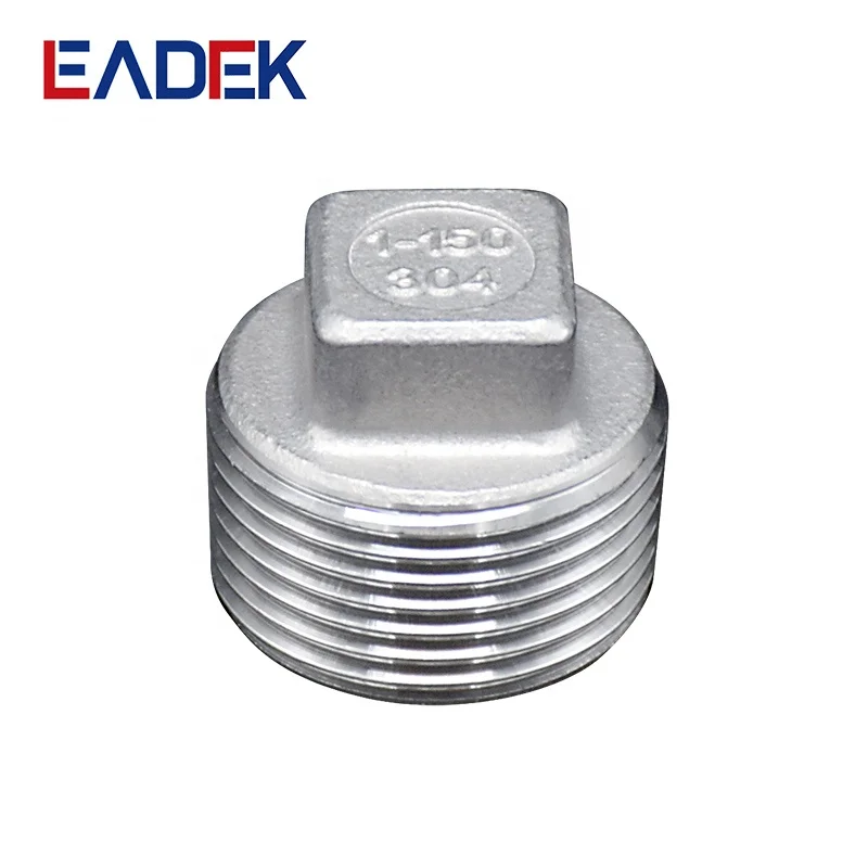 Thread Casting Pipe Fitting 1/2 Bsp Hex Nipple Stainless Steel Square Plug Factory Price High Pressure Female 316 Ss Male 2 Pcs