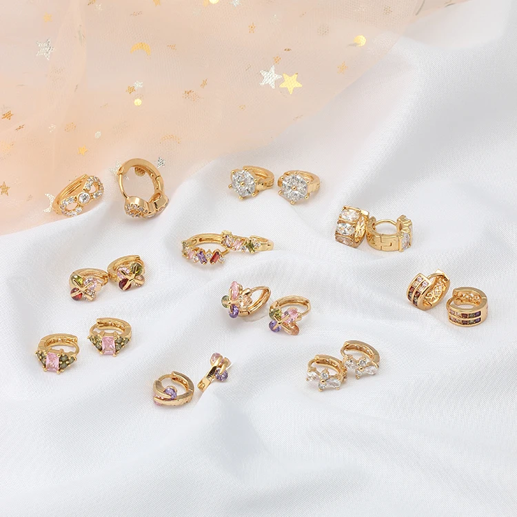 
Fashion Accessories Zircon Earrings, Ladies Ear Ring Cute Trending Gold Earring Jewelry, earrings for women 