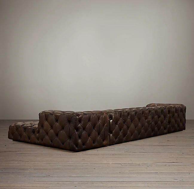 Домашняя мебель в американском стиле chesterfield удобная для гостиной U-образный секционный диван из искусственной кожи