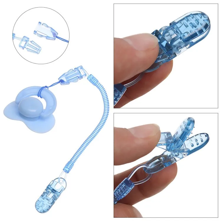 Going out convenient pacifier plastic spring rope plastic spring pacifier chain