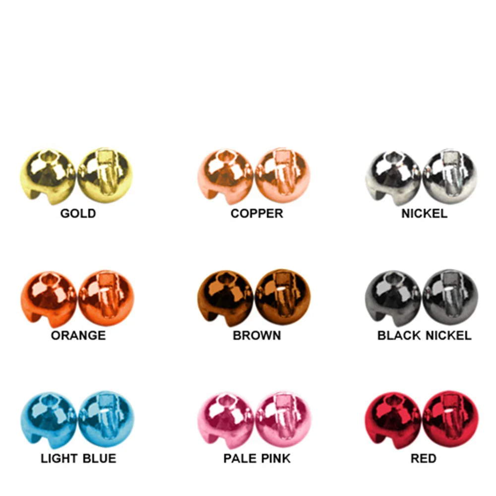 Slotted tungsten beads for fly fishing, nymph head, dry head, flies BTI-08A-014(B13)