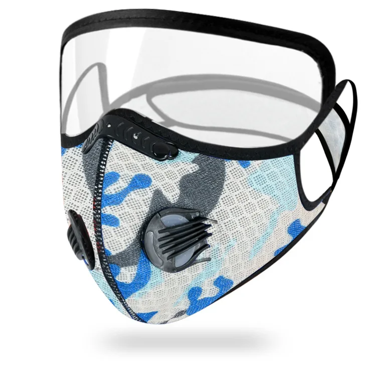 hot sell Outdoor cycling mask Five Layer Filter With Carbon Cloth Maskes Fashion Sport motorcycle face mask With Valve