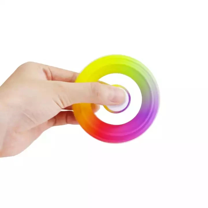Squeeze Sensory Stress Relief fidget toys Pop Silicone Soft Grab Hand Grip Snap Ring Finger Spinning Snapper Fidget Toy