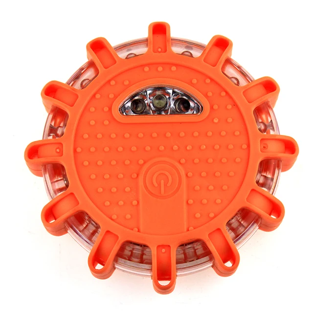 Rechargeable LED Road Flare with Magnetic Base - Electronic Safety Warning Light for Emergency Roadside and Traffic Control