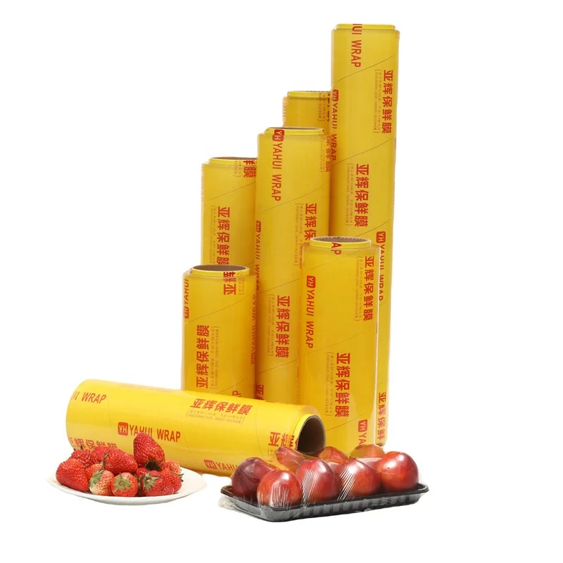 10 Micron Clear PVC Food Wrap Cling Film For Fruits Packaging