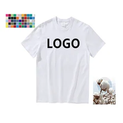 Wholesale 100% Cotton Blank O-Neck T Shirt Customize Print LOGO Custom Printing T-shirts
